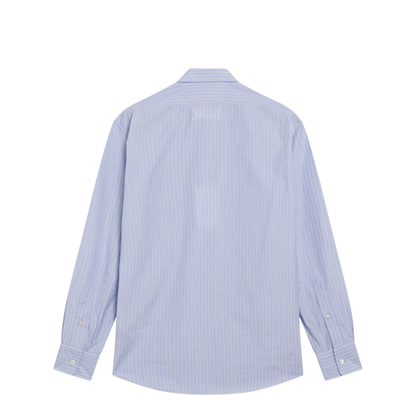 Striped Shirt in Light Blue Cotton - Image 2