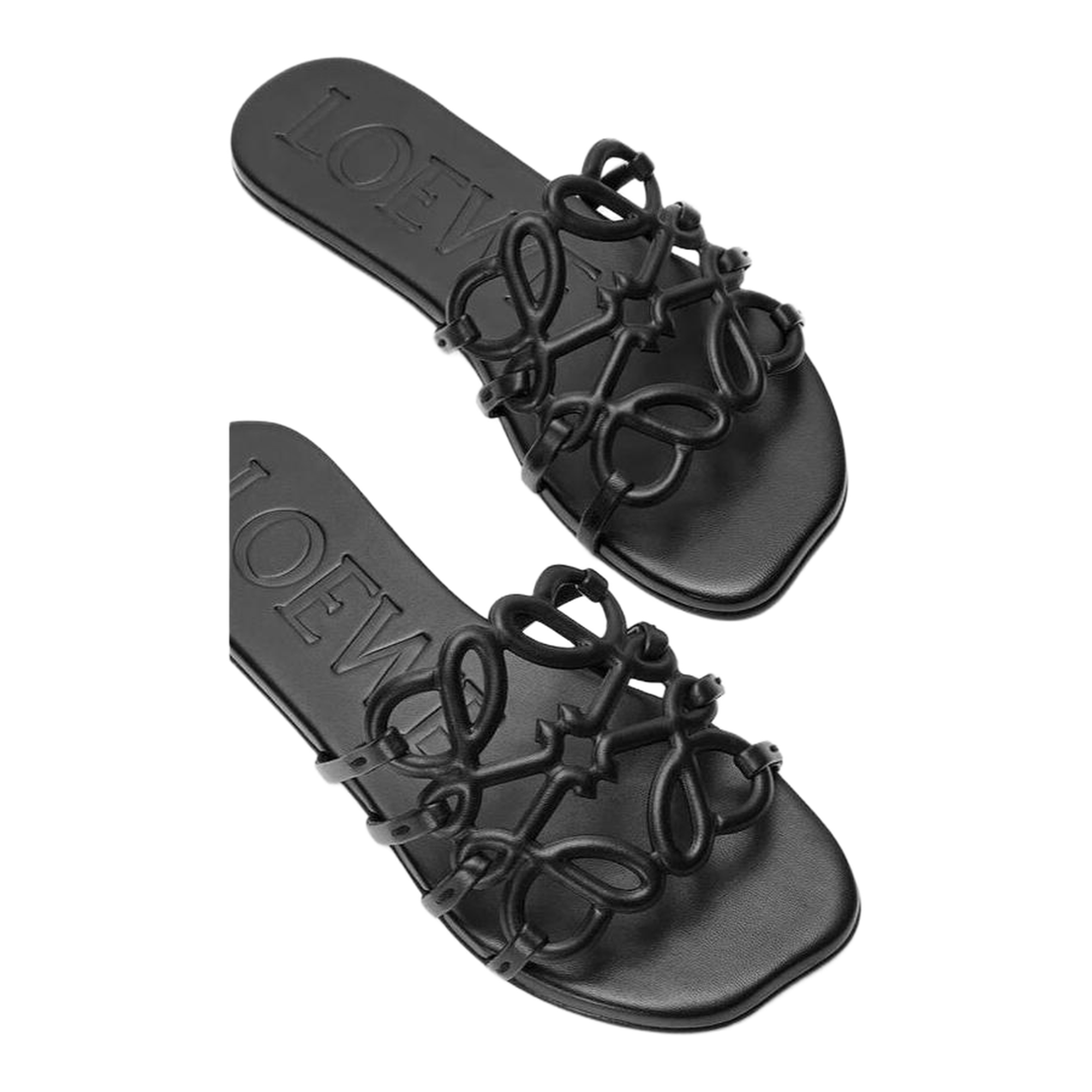 Petal Anagram Leather Sandals - Image 5