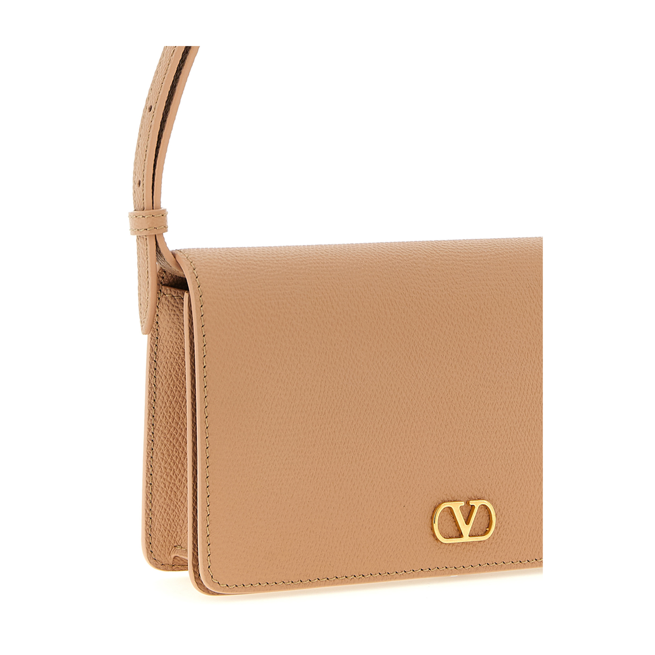 VLogo Signature Mini Calfskin Shoulder Bag - Pink - Image 3