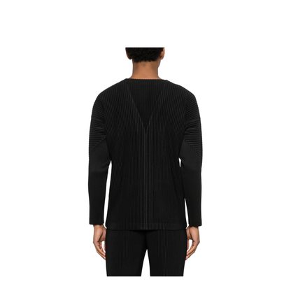 Pleated V-Necked Cardigan - Image 2