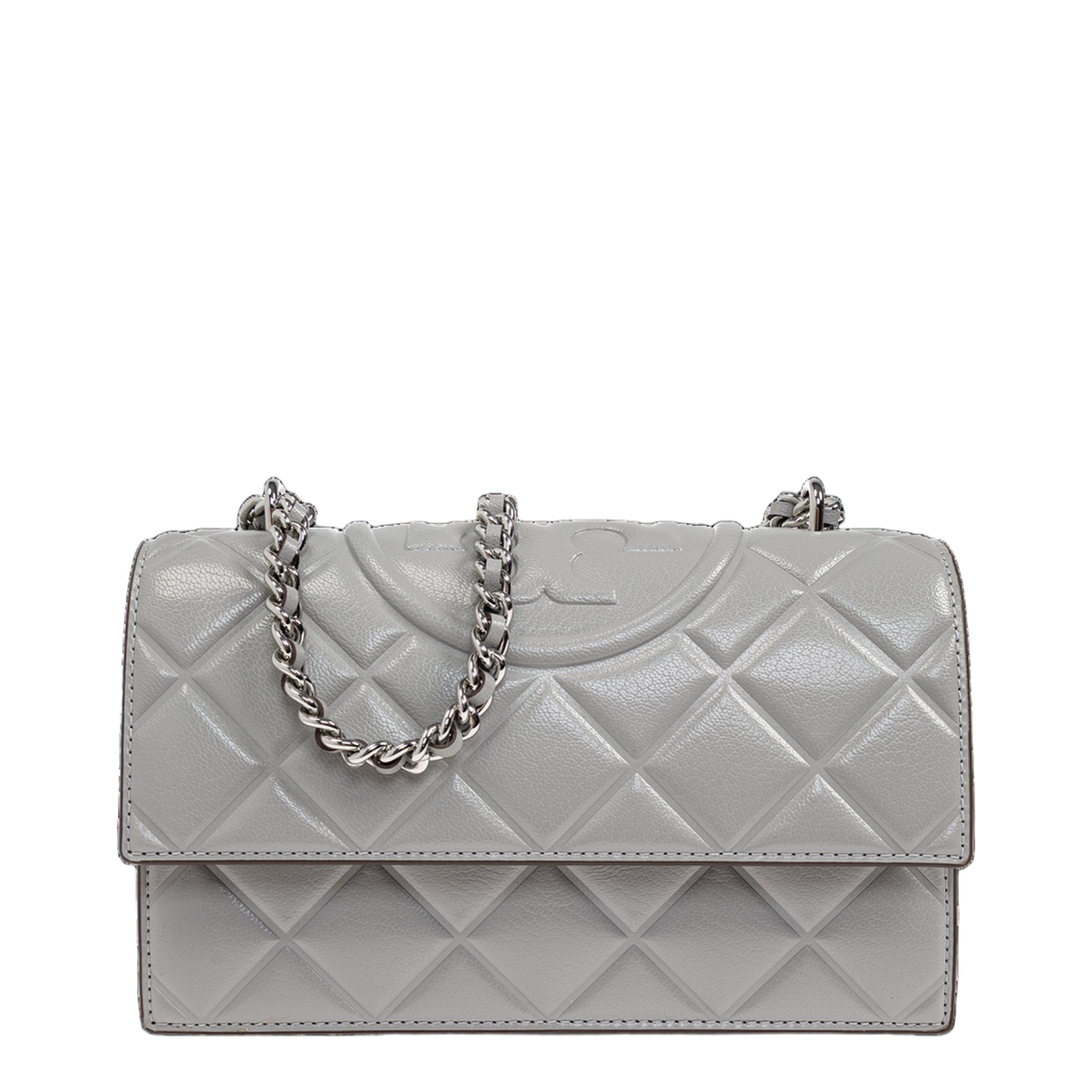 Fleming Small Shoulder Bag Leather Grey - Image 1