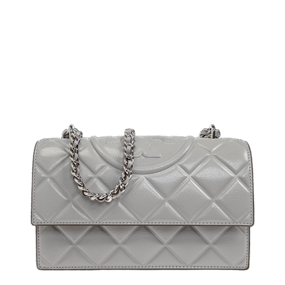 Fleming Small Shoulder Bag Leather Grey - Image 1