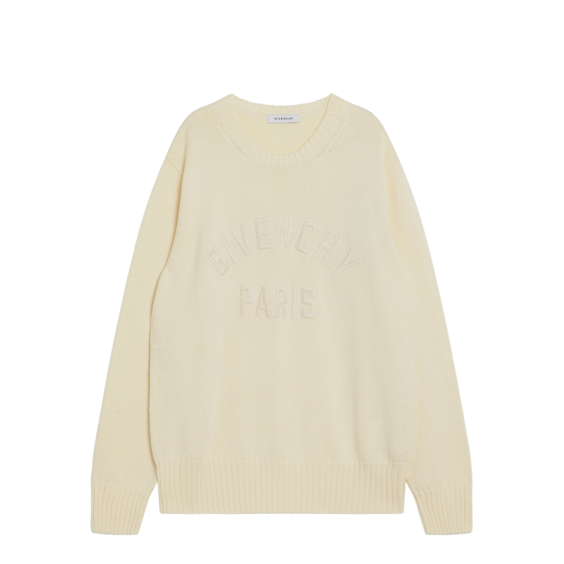 Sweater Ecru in Cotton with Logo - Image 1