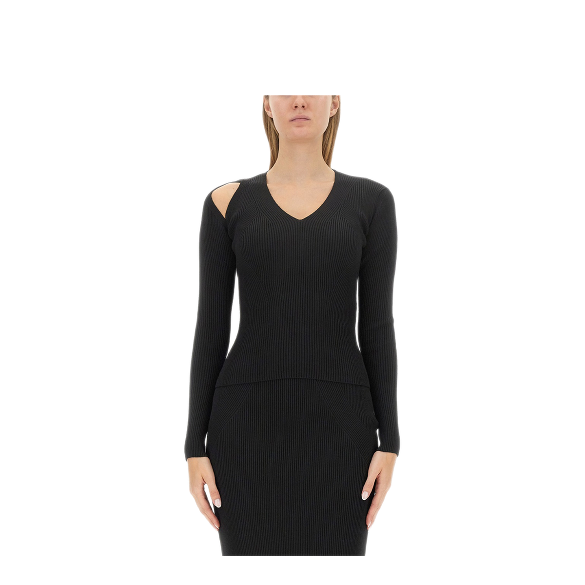 Black Wool Blend Sweater - Image 1