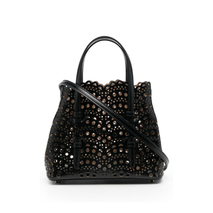 Mina 20 Small Calfskin Tote Bag - Noir - Image 1