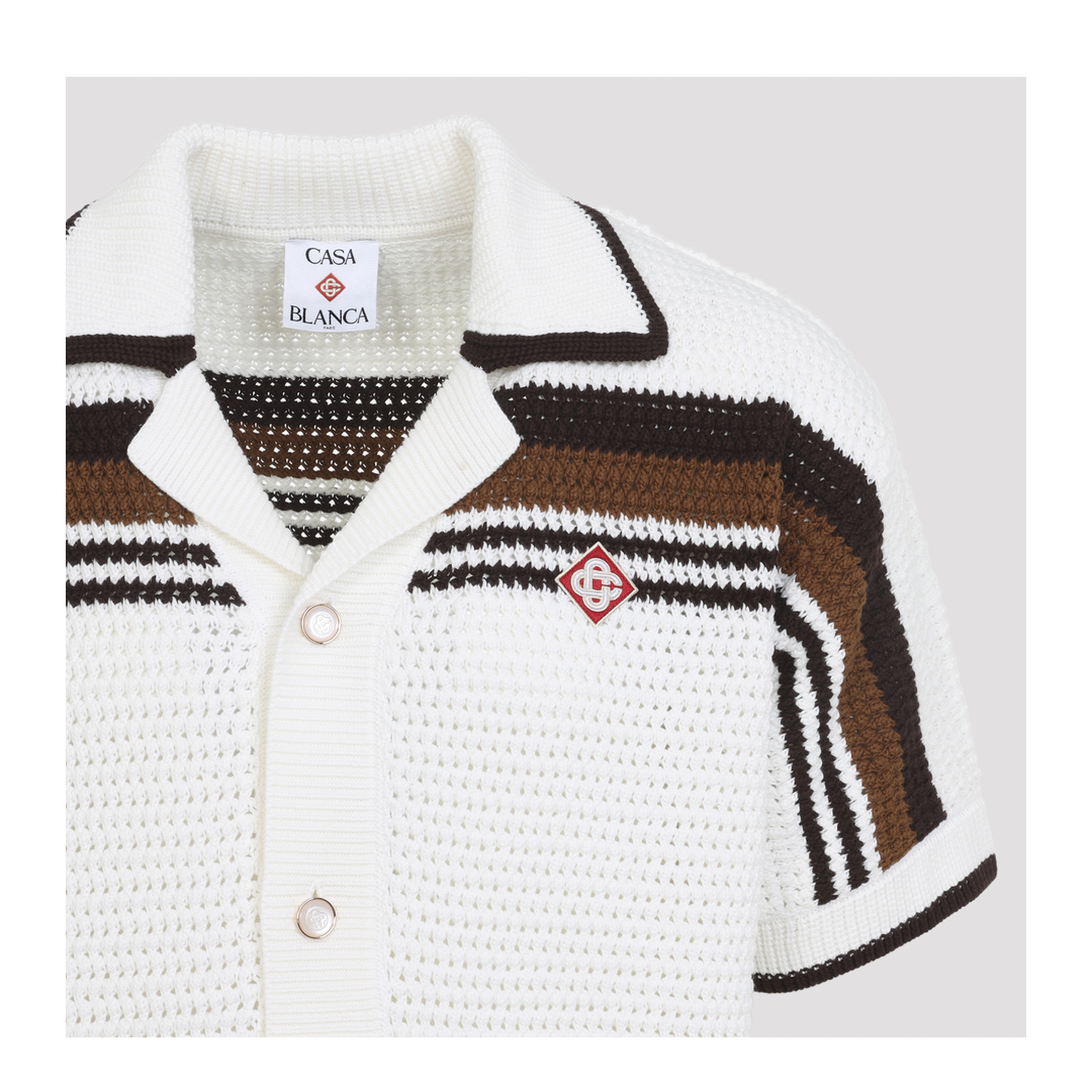 Short-Sleeve Crochet Shirt - Image 5
