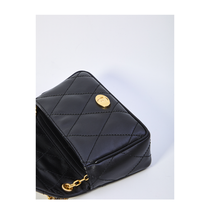 Quilted Black Calfskin Leather Clutch - Image 4