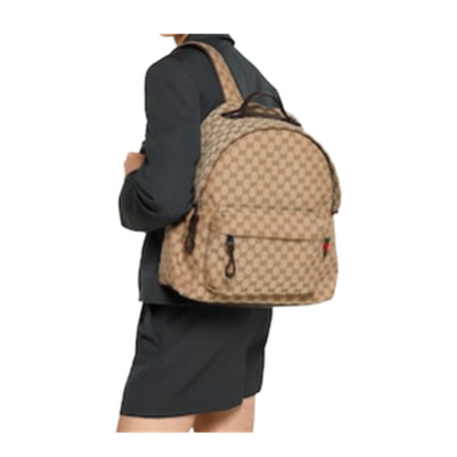 GG Canvas Medium Canvas Backpack - Beige - Image 5