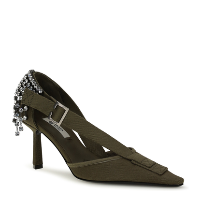 Canvas Pumps with Crystals - Image 2
