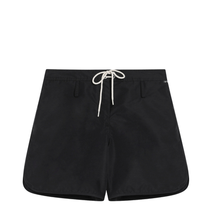 Black Re-Nylon Shorts With Drawstring - Image 1