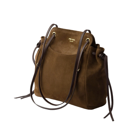 Carry Medium Suede Leather Tote - Cocoa Brown - Image 2
