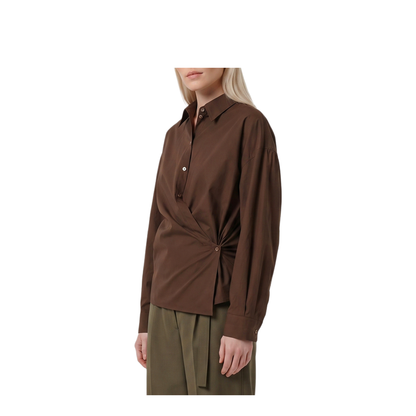 Straight Collar Twisted Shirt - Image 2