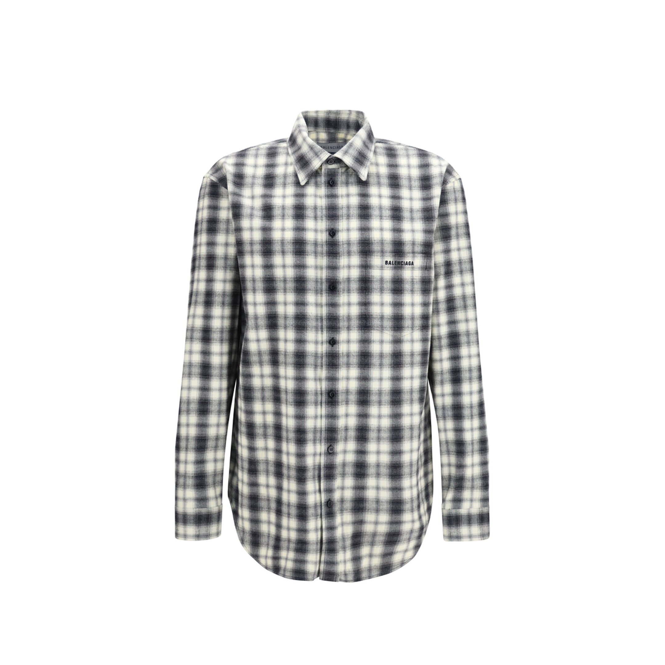 Checked Cotton Flannel Shirt - Image 1