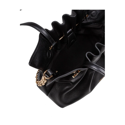 Soft Shoulder Bag in Black Nappa - Image 4