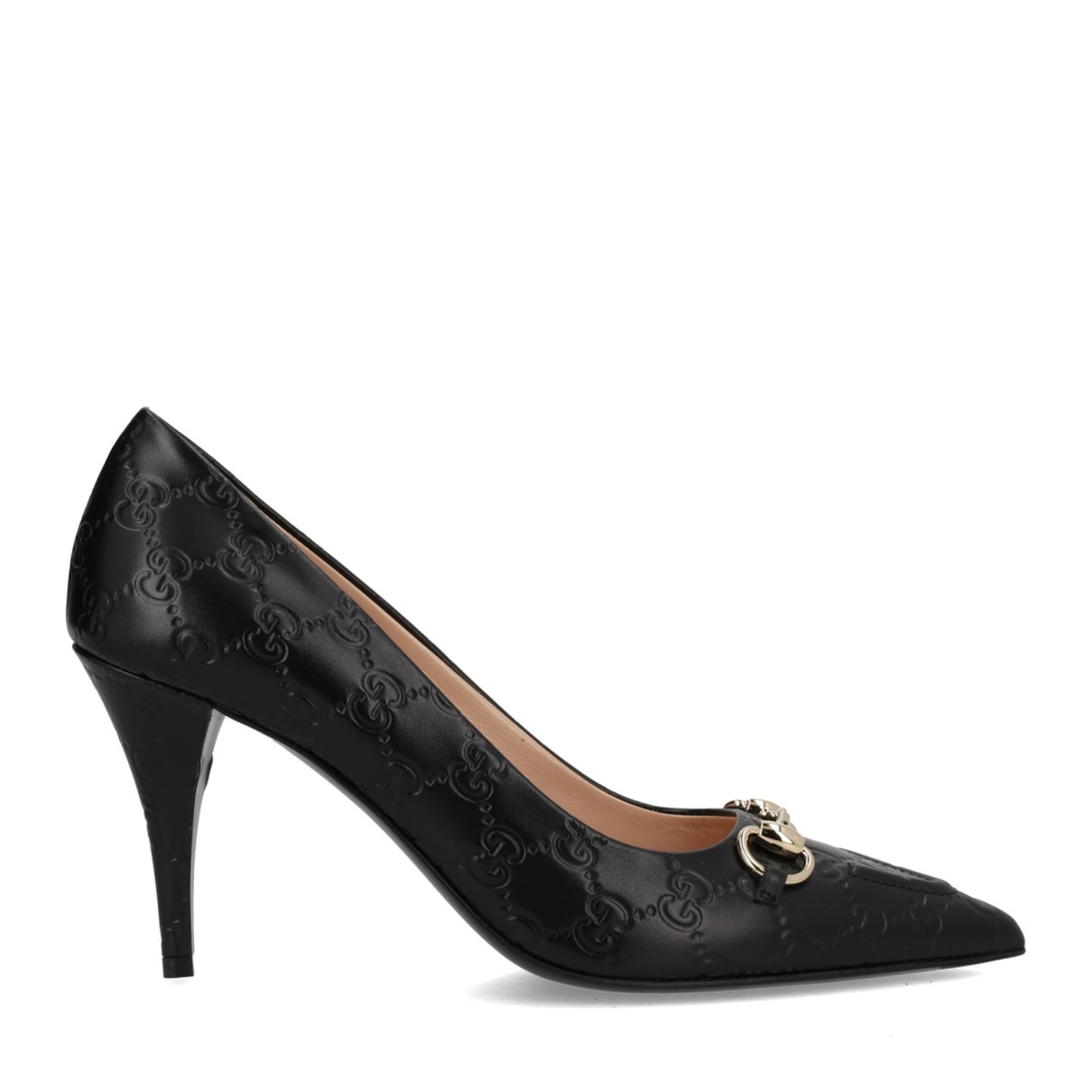 Black Leather Pumps with Horsebit - Image 1