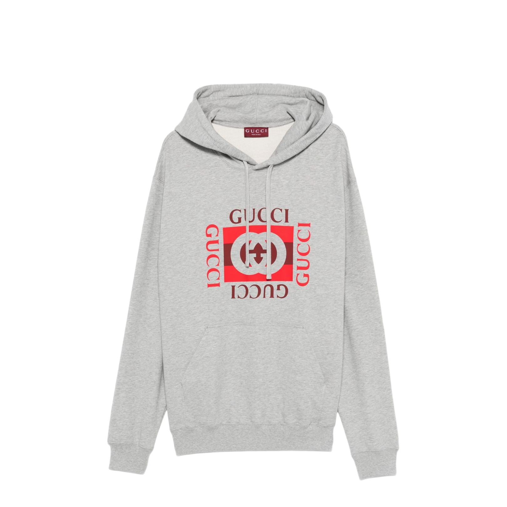 Printed Cotton Jersey Sweatshirt in Grey Mélange - Image 1