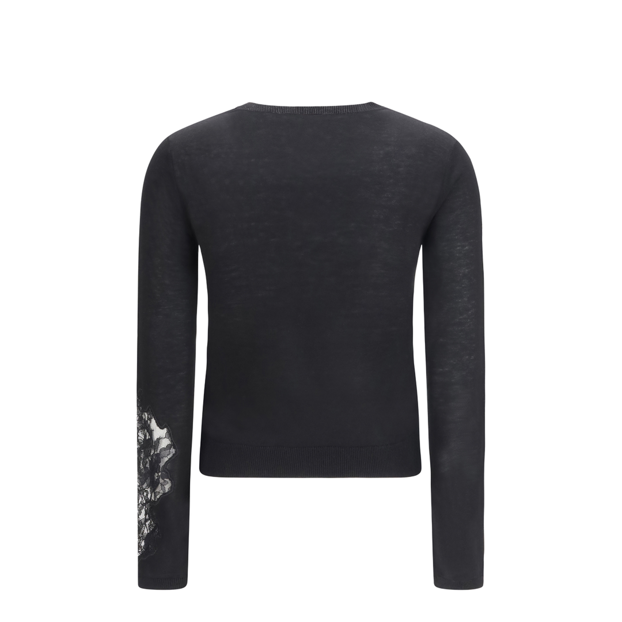 Wool Sweater with Lace Inserts - Image 2