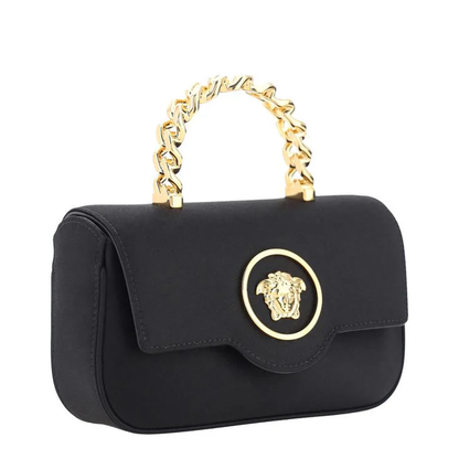 La Medusa Mini Bag In Black Satin - Image 2