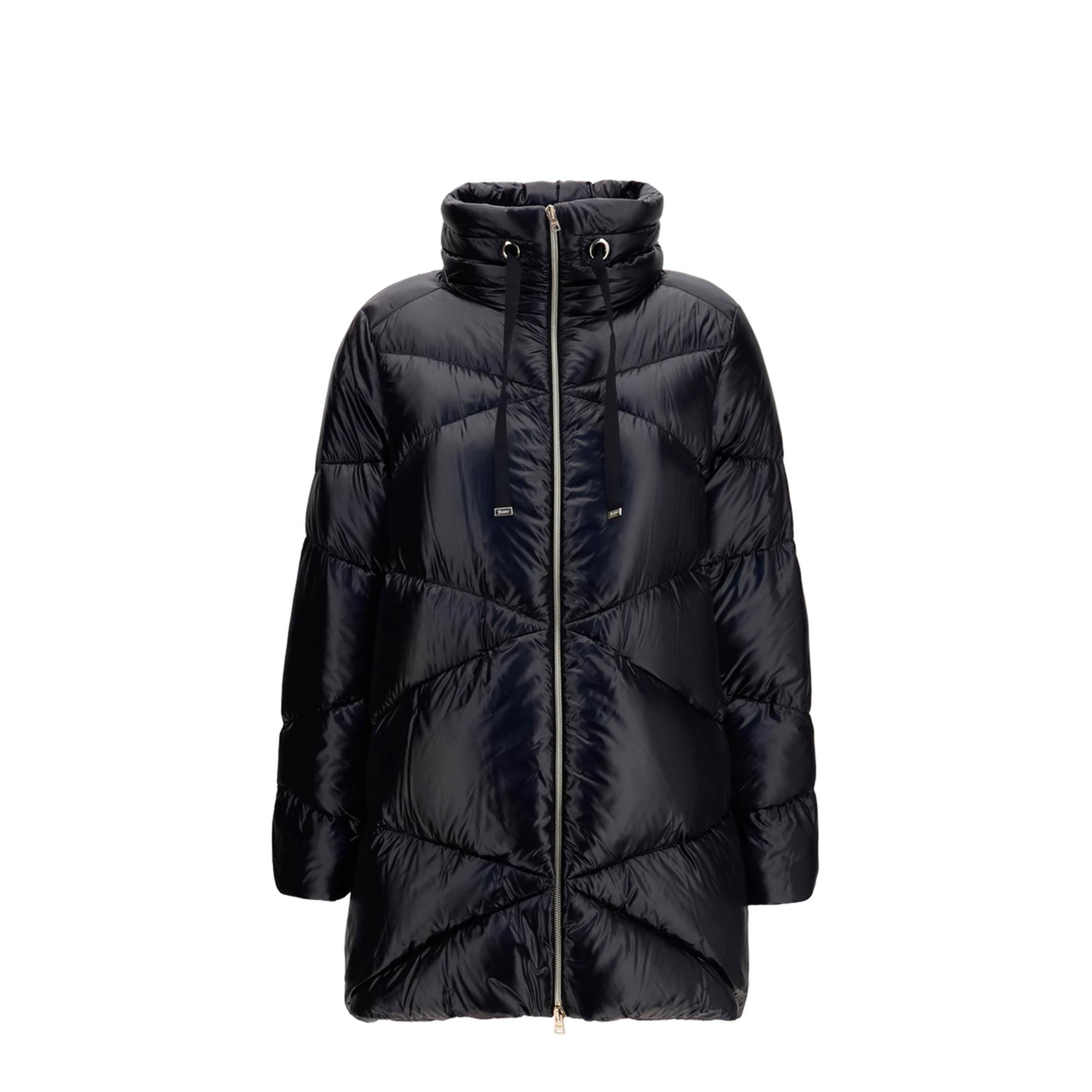 Quilted Drawstring Down Jacket - Image 1