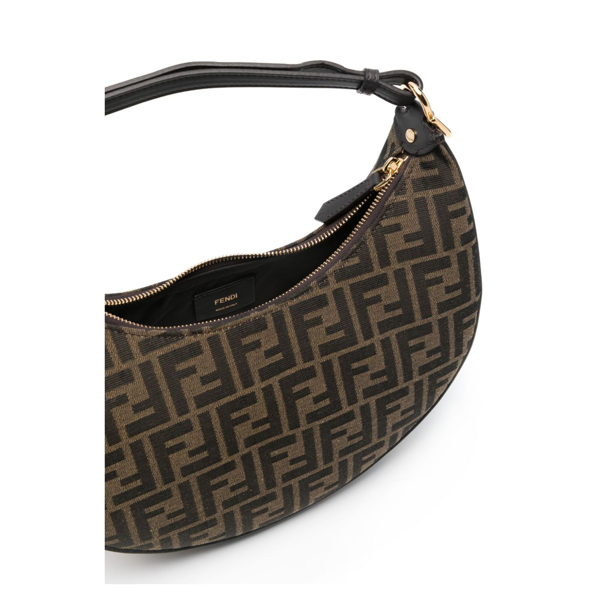 Fendigraphy Leather Shoulder Bags - Brown - Image 4