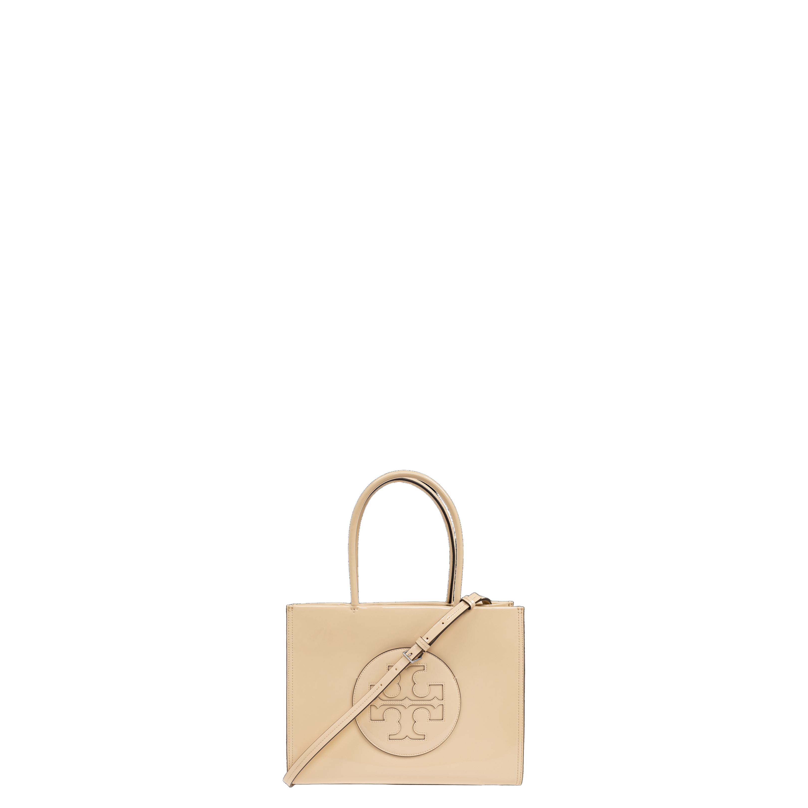 Cream Synthetic Leather Ella Bio Small Shopping Bag - Image 1