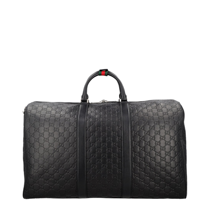Large Duffle Bag in Black Leather - Image 1