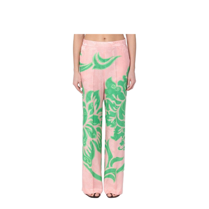 Wide Printed Trousers Blend - Image 5
