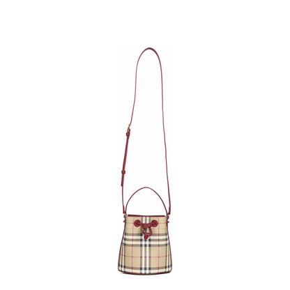 Check Mini Bucket Bag - Archive Beige - Image 1