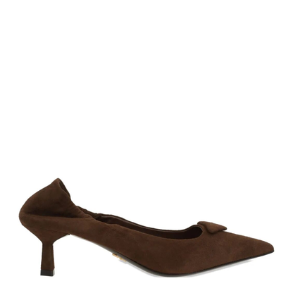 Suede Pumps with Elastic on the Heel - Image 1