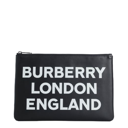 London England Leather Clutch Bag - Black - Image 1
