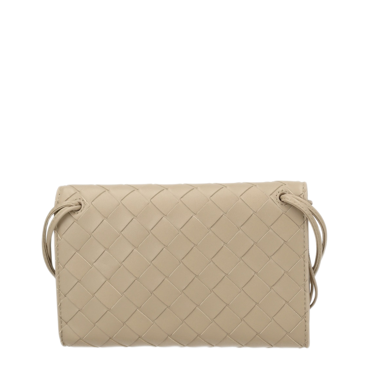 Andiamo Leather Pouch On Strap - Ecru - Image 2