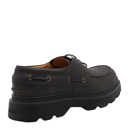 Coffee Brown Front Button Fastening Moc Stitching - Image 6