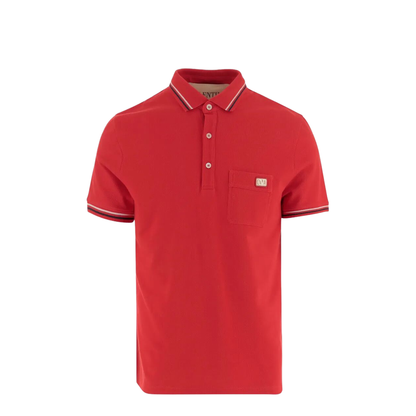 Cotton Piqué Polo Shirt with Vlogo Patch - Image 6