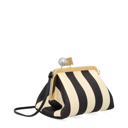 Le Berlingot Small Polyamide Clutch - Ivory/Black - Image 3