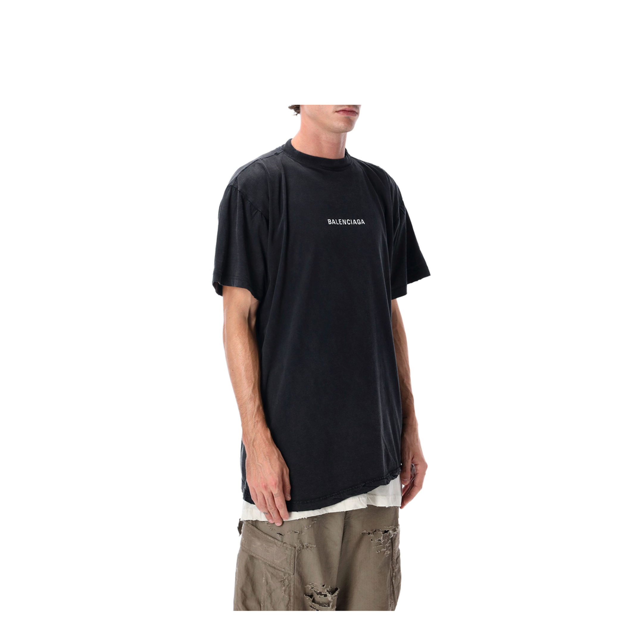 Back Double T-Shirt in faded black - Image 4