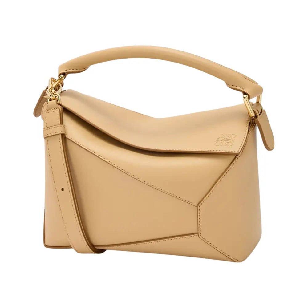 Puzzle Medium Nappa Lambskin Top-Handle Bag - Silk Beige - Image 1