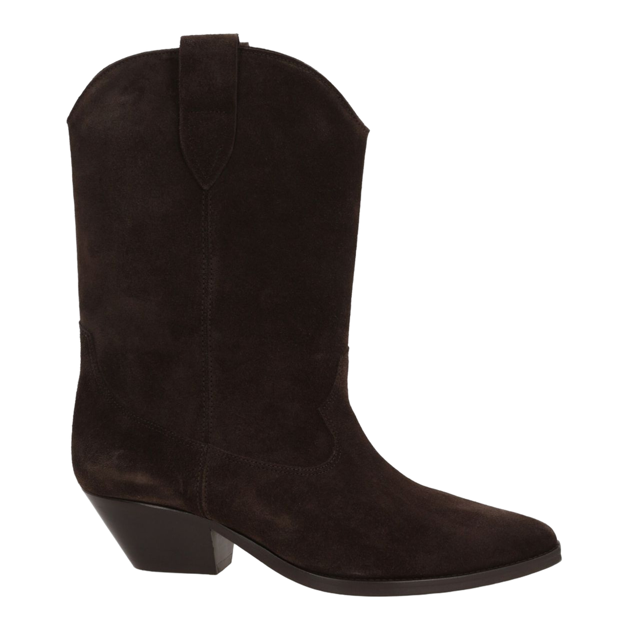 Pointed Toe Dark Brown Wooden Heel - Image 1
