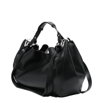 Knot-D Medium Polyurethane Top-Handle Bag - Black - Image 4