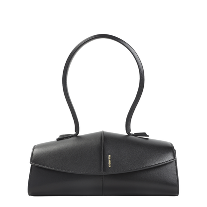 Linea Leather Shoulder Bag - Black - Image 4
