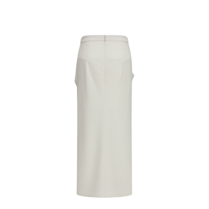 Long Draped Wool And Mohair Skirt - Image 2
