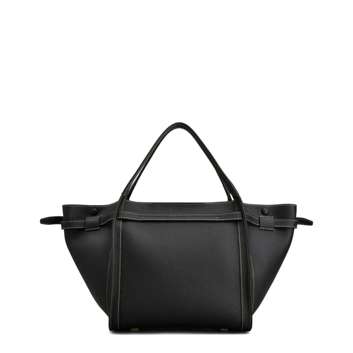 Small Calfskin Shopping Bag - Black - Image 2