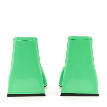 Neon Green Patent Mules - Image 3