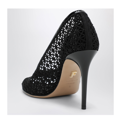 Black Macramé Pump - Image 2