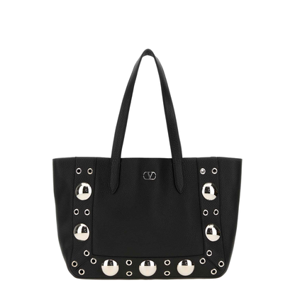 Nellcôte Small Leather Shopping Bag - Black - Image 2