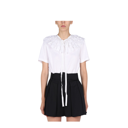 Lace Embroidery T-Shirt - Image 1