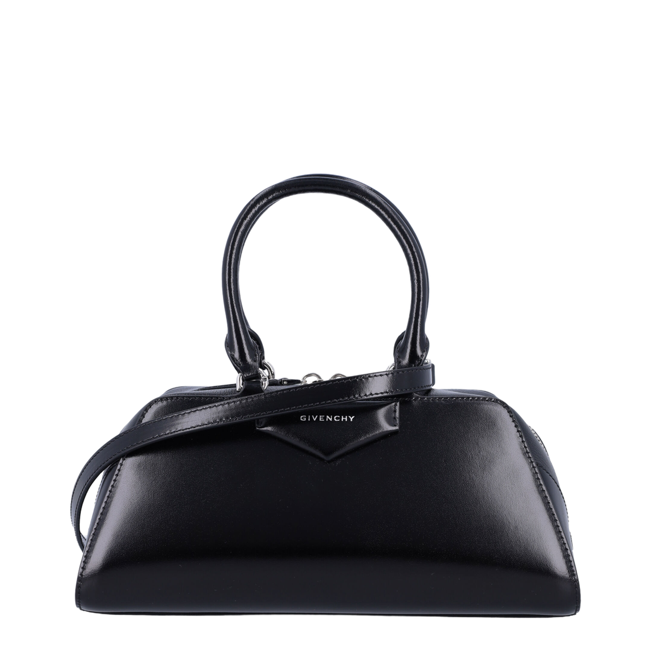 Small Antigona East-West Bag in Box Leather - Image 1