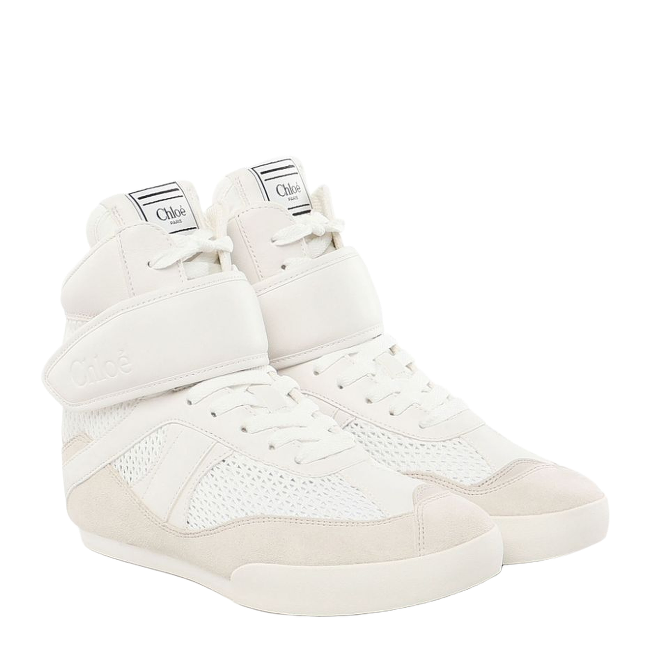 Mesh and Suede Kick High-Top Sneakers - Image 2