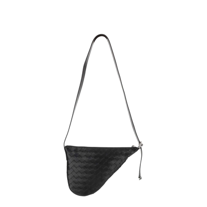 Virgule Small Calfskin Shoulder Bags - Black - Image 4