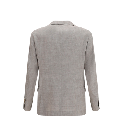 Deconstructed Linen And Wool Chevron Jacket - Image 2