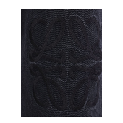 Anagram Baggy Jeans in Denim Black - Image 4